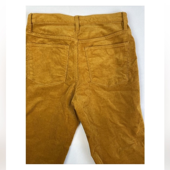 J Crew Pants Womens 27 (28x27) High Rise Skinny Corduroy Gold Mustard Yellow - Picture 3 of 3